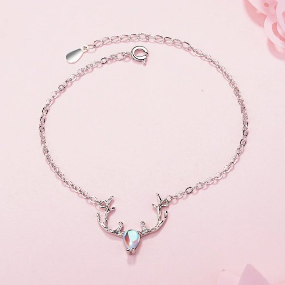 NEW Silver Simple Elk Deer Bracelet